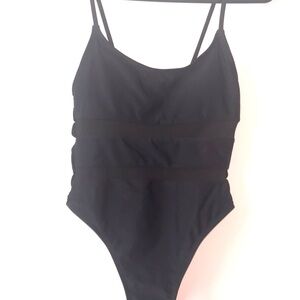 SHEIN Black One Piece Swimwear Sleek Design